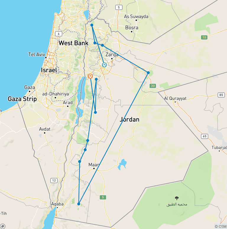 Map of Jordan: Culture & Nature In Depth