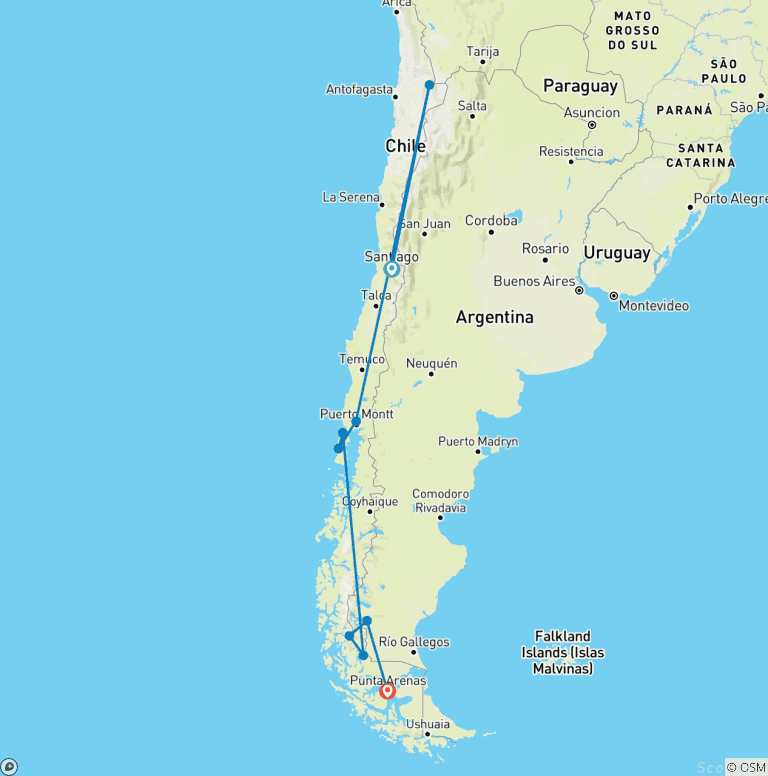 Map of Authentic Chile