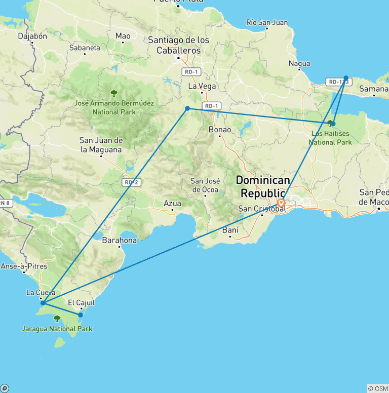 Map of Dominican Republic Active