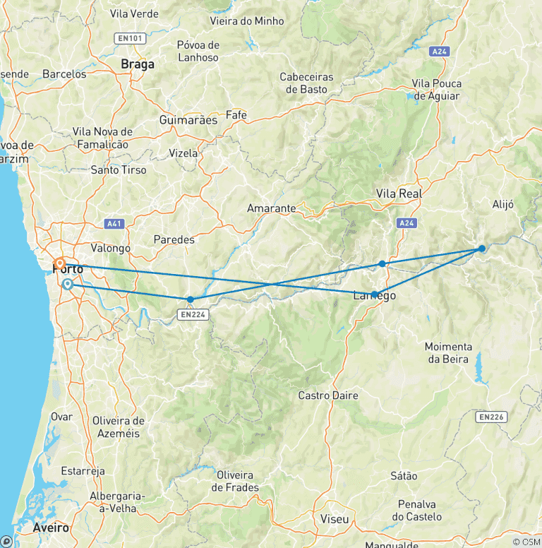 Map of Douro Luxury Cruise - Spirit of Chartwell (4 Days)