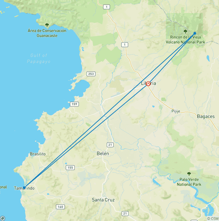 Map of Costa Rica Escape