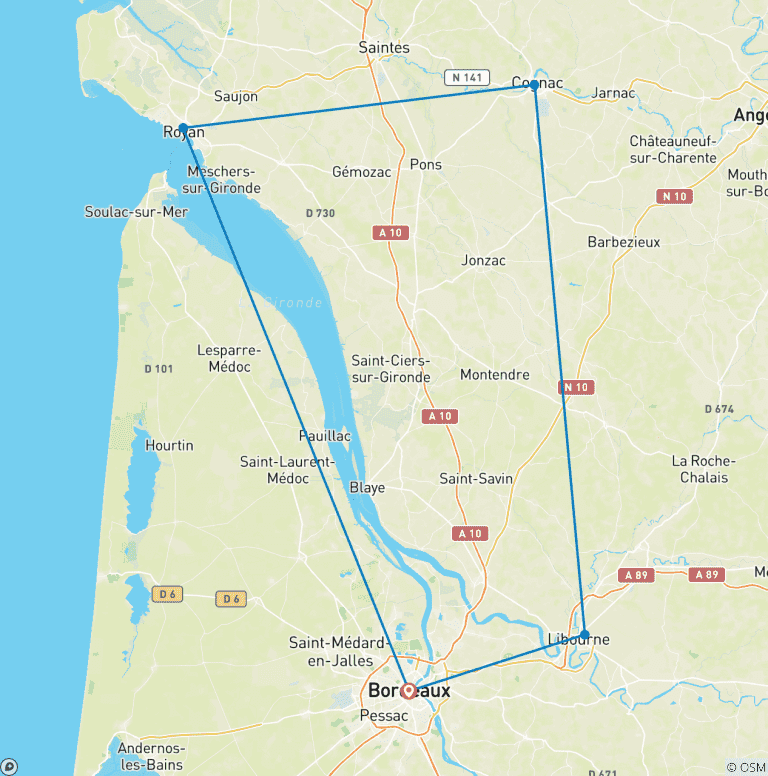 Map of Fall Festival: History, Wine, and Heritage on Rivers in Southwestern France