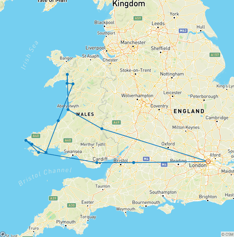 Map of Welsh Wanderer - 5 days