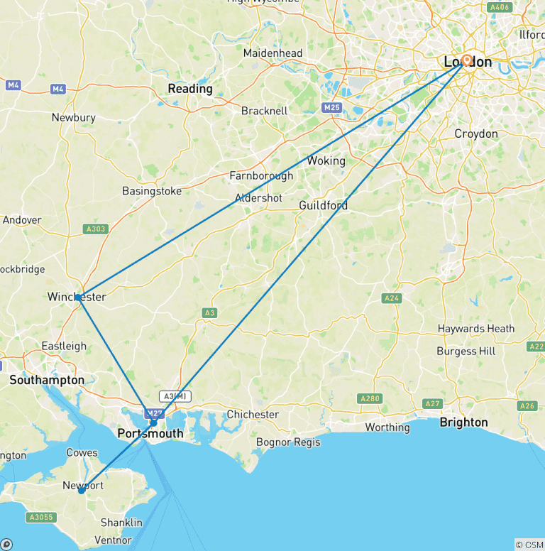 Map of Isle of Wight Discovery (Hotel) - 3 days