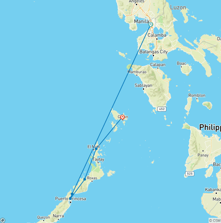Map of Philippines Island Hopping West (With Expedition)