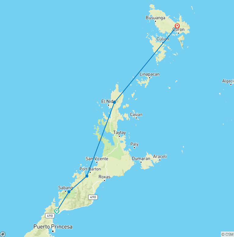 Map of Philippines Island Hopping West (With Expedition ( From Oct '26)) (5 destinations)