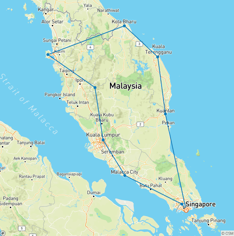 Map of Ronda Ronda: Singapore to Singapore