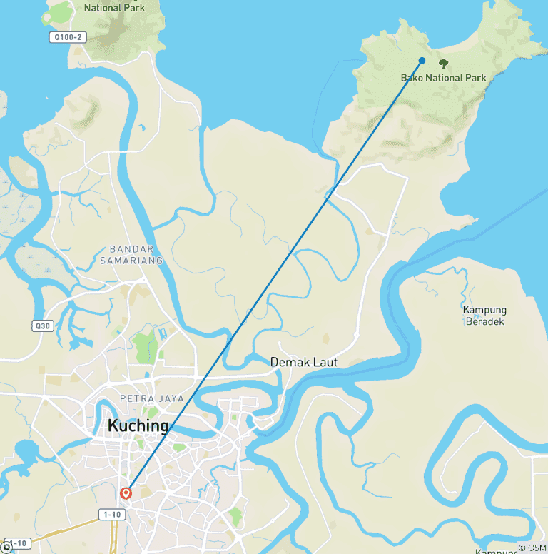 Map of Sarawak Secrets with Santubong Mangrove Cruise