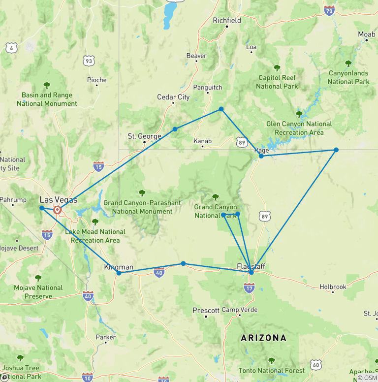 Map of Canyon Country Showcase