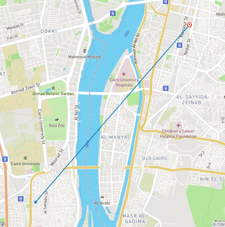 Map of Giza Pyramids & Sphinx and Sakkara Tour