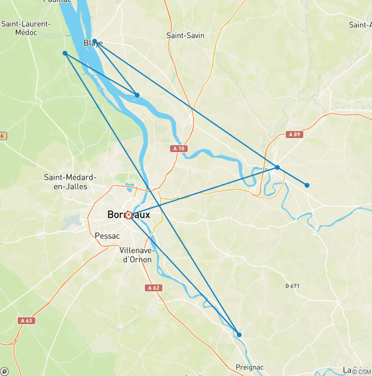 Map of Taste of Bordeaux (Wine Cruise) 2026