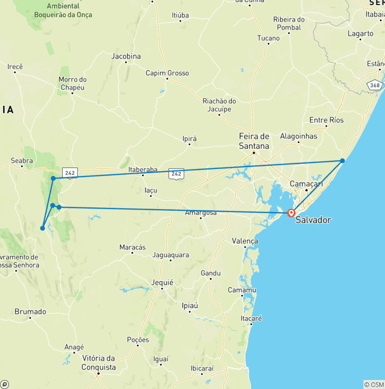 Map of Discovering Bahia