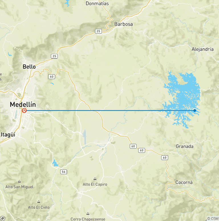Map of 5 Days in Colombia: Medellín in Motion