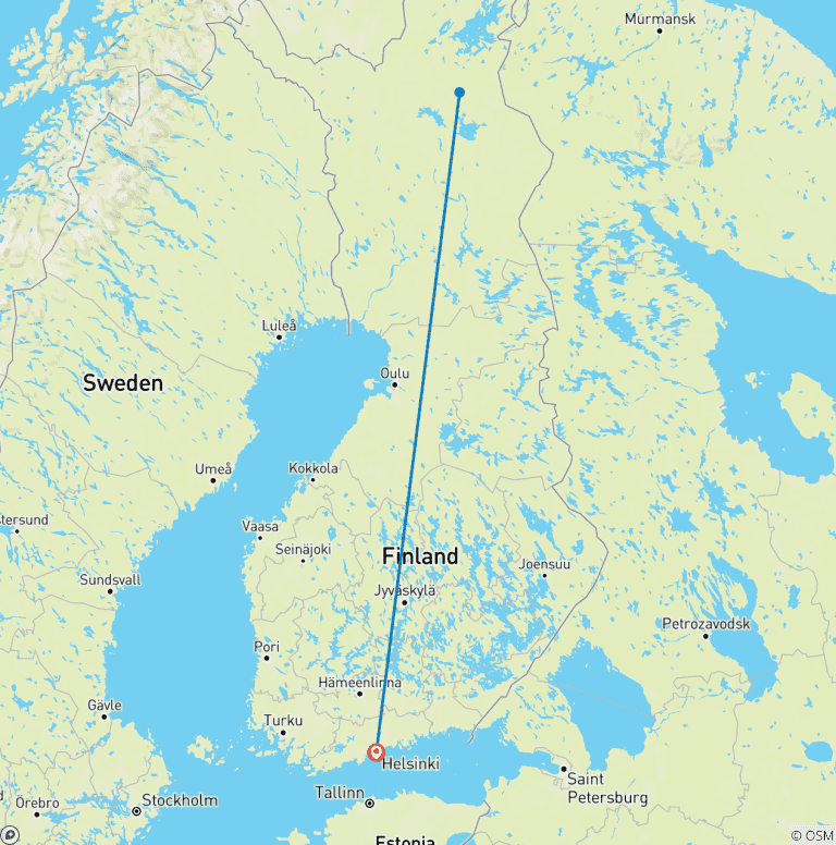 Map of The Northern Lights of Finland  (2025)