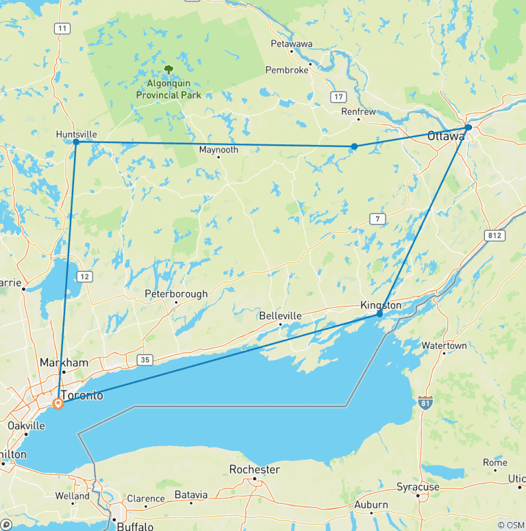 Map of Ontario Explorer: Urban Vibes & Nature Escapes by Car