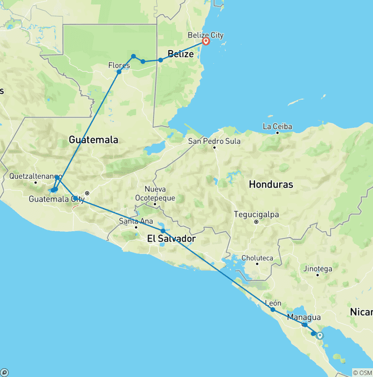 Map of Central America Uncovered - 19 days