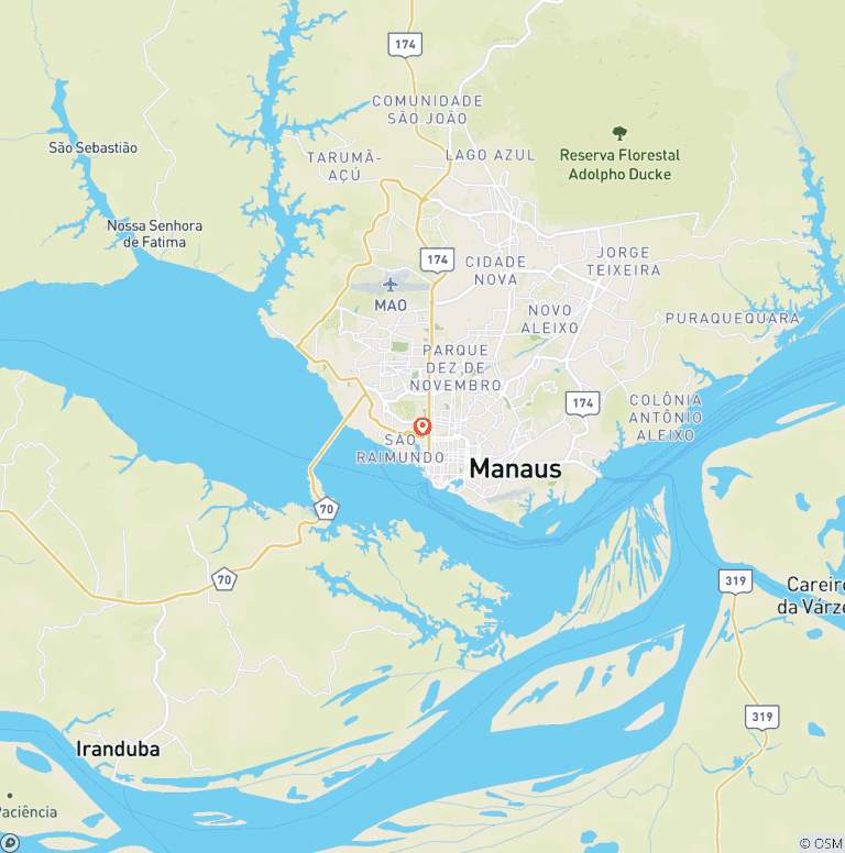 Map of Amazon Wilderness Trekking