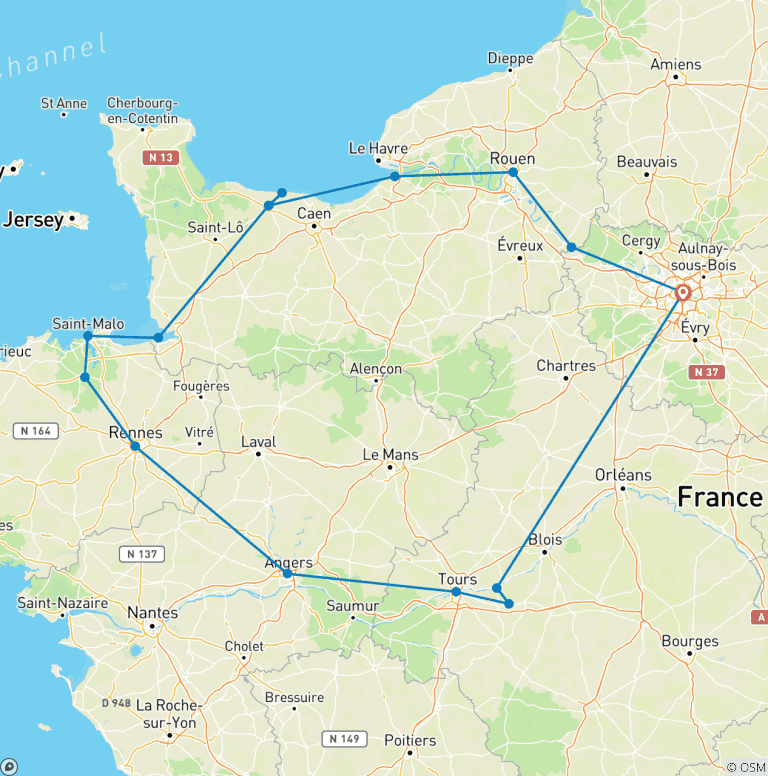 Map of Best of Northern France