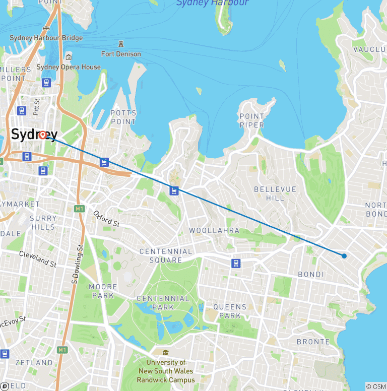 Map of Experience Sydney (5 days)