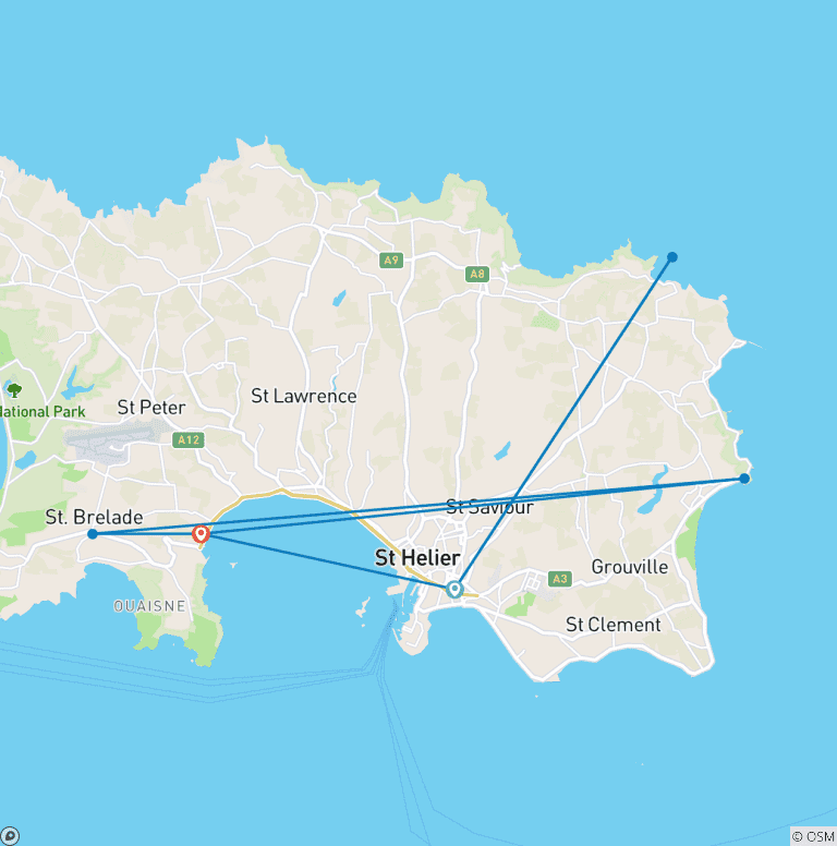 Map of Lovely island paradise Jersey