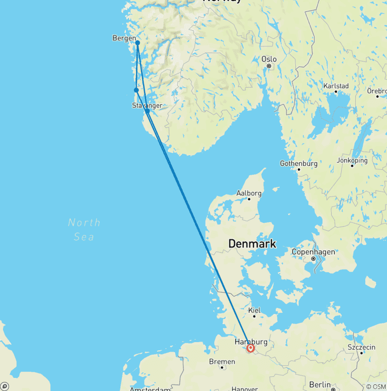 Map of ADAC Special: With MS Finnmarken on the trail of the postal route