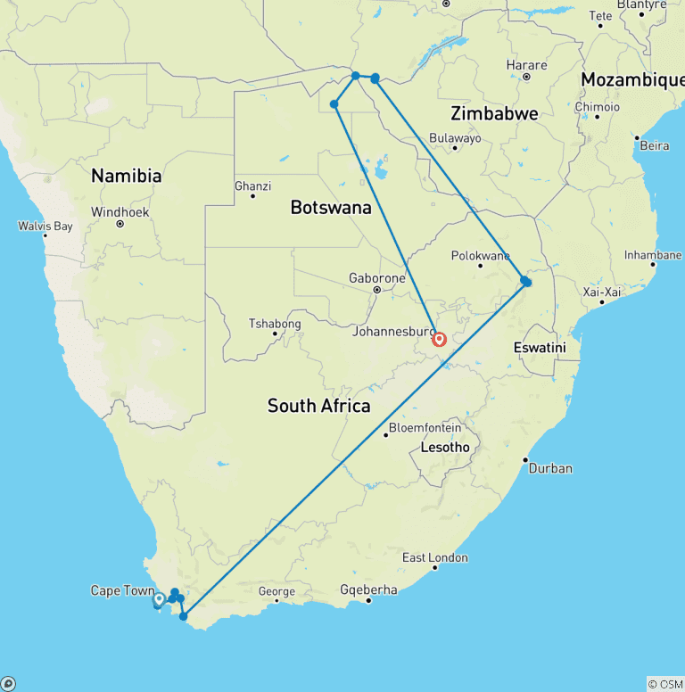Map of South Africa Splendour