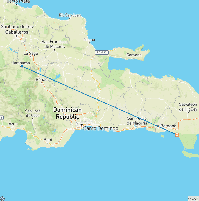 Map of Nature adventure Dominican Republic