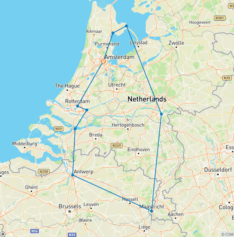 Map of The Netherlands in Bloom 2026