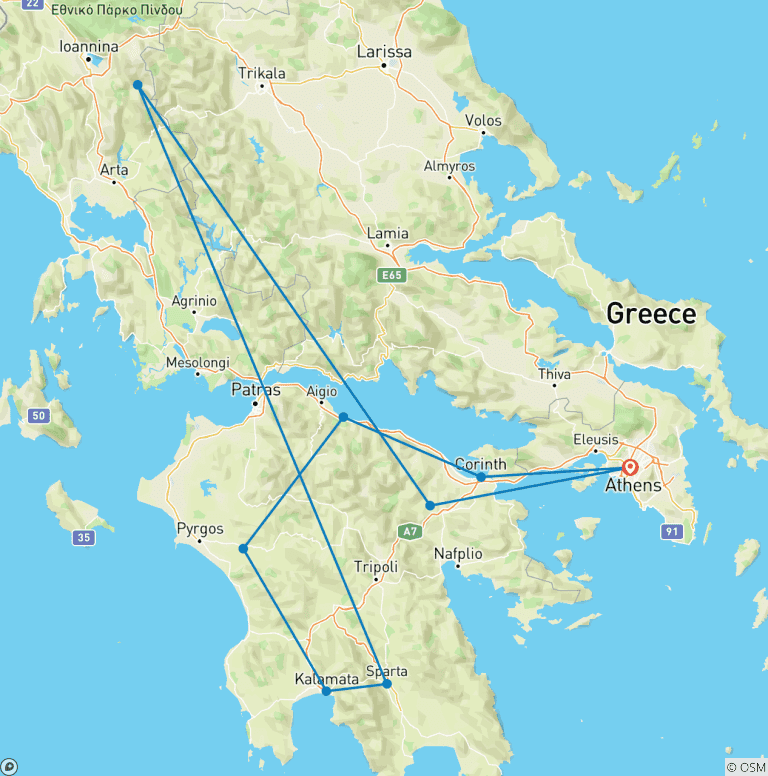 Map of Legendary Greece