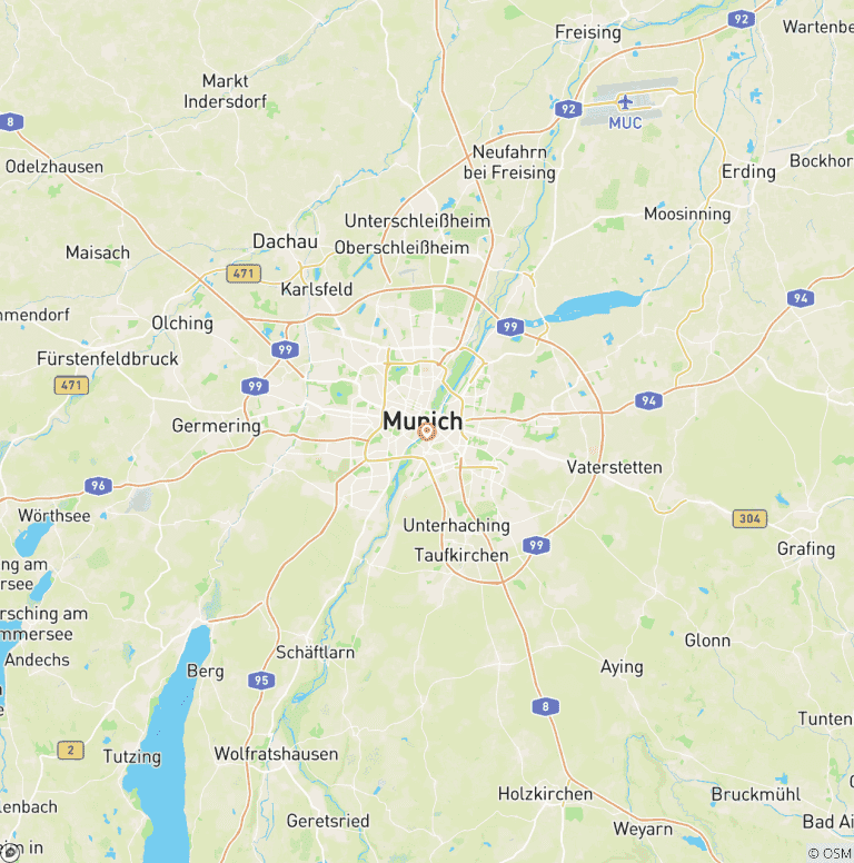Map of Munich Oktoberfest - Camping Village