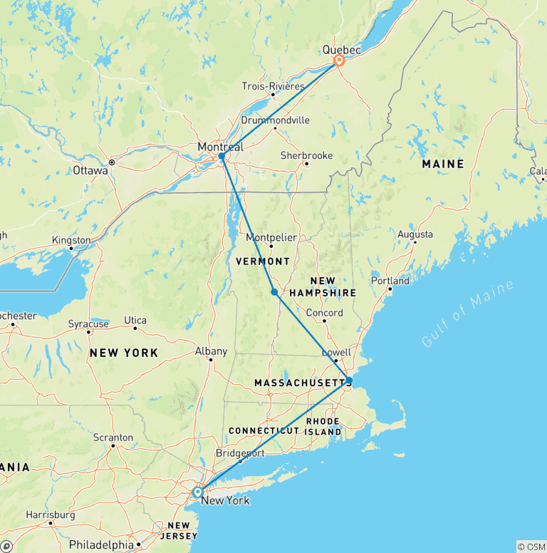 Map of Essential East Coast