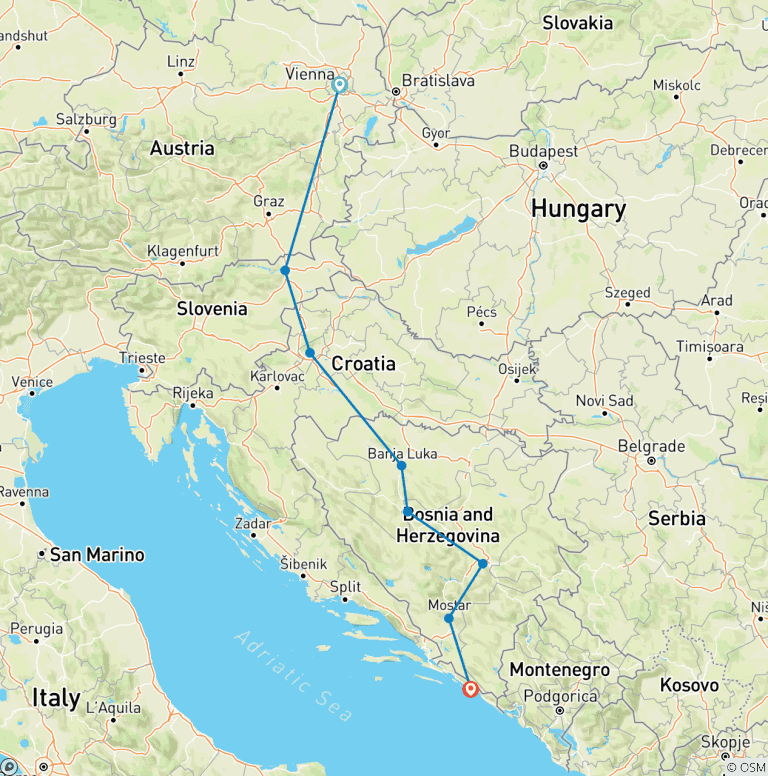 Map of East of Europe