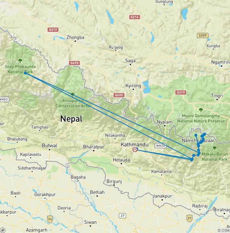 Map of Everest Base Camp