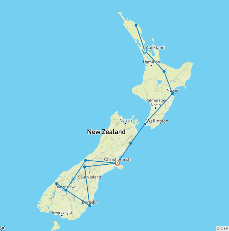 Map of Ultimate New Zealand 2025
