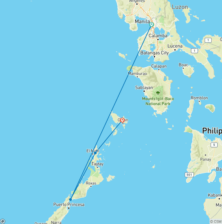 Map of Epic Philippines: Island Hopping Adventure