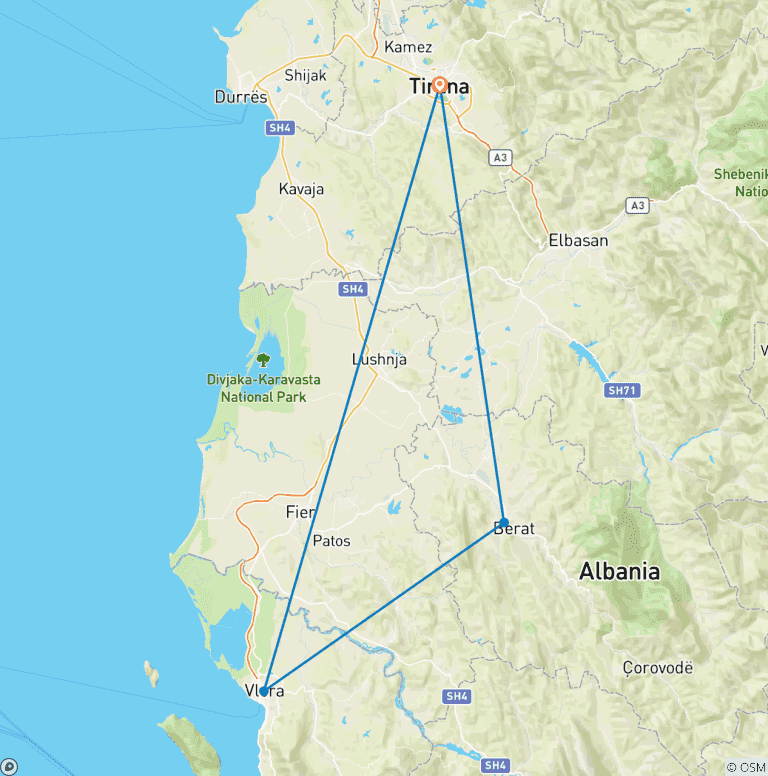 Map of Albania Discovery