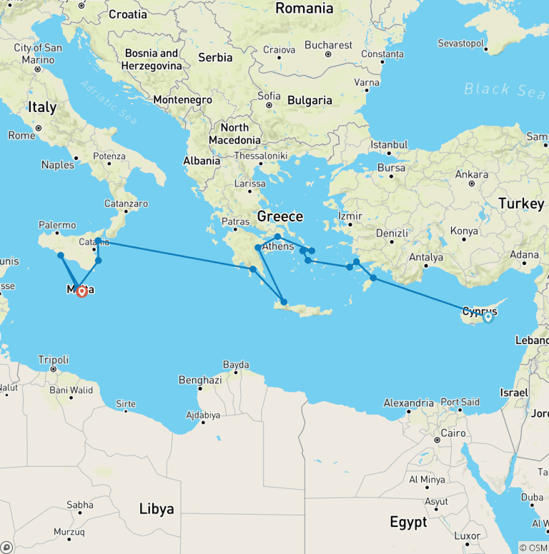 Map of Discover Mediterranean Wonders