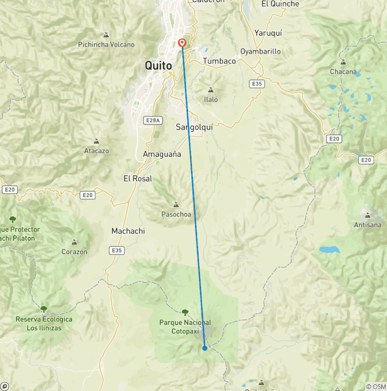 Map of ECUADOR: Cotopaxi Volcano