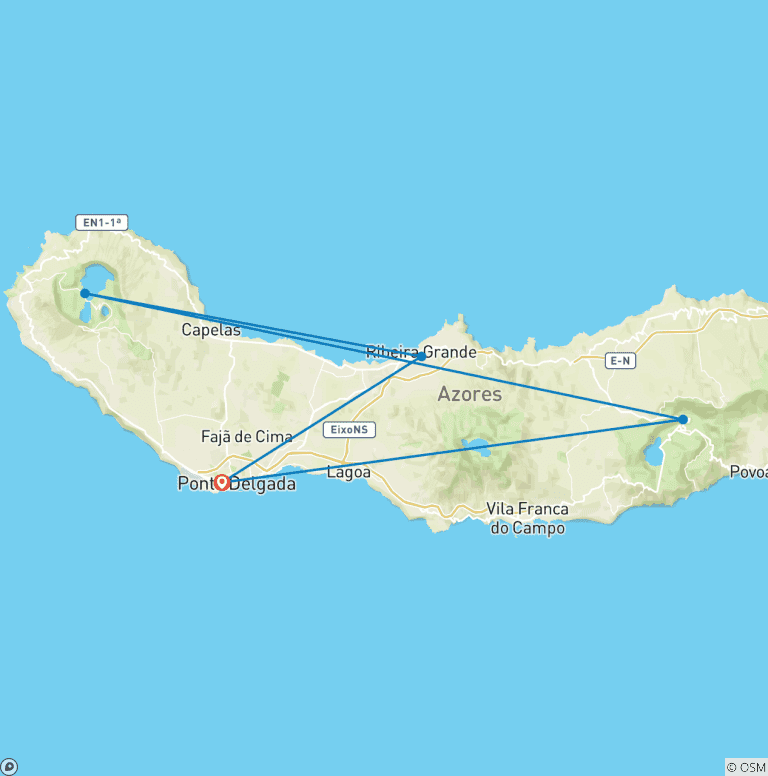 Map of Azores ─ The beautiful Green in the Atlantic