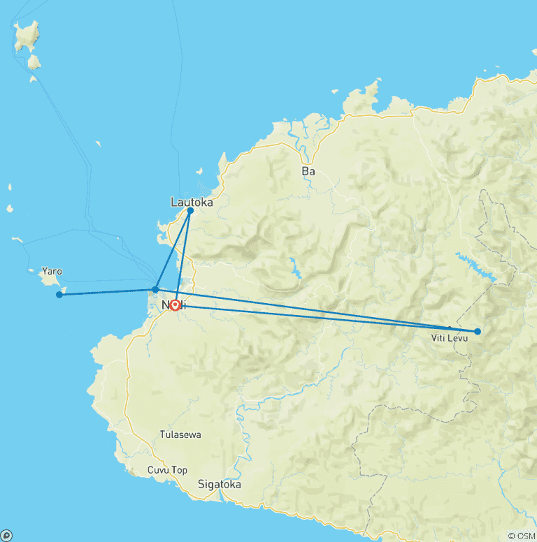 Map of Unforgettable Fiji