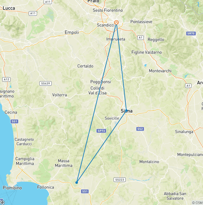 Map of The Essence of Tuscany: Florence & Tuscany in 3 Days