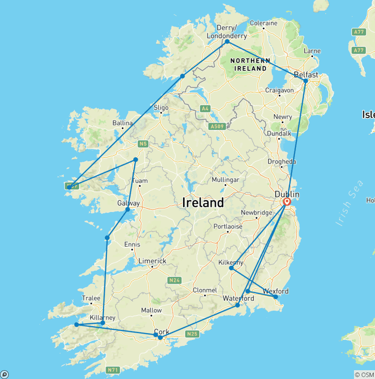 Map of Amazing Ireland