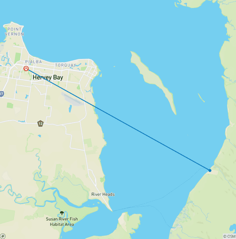 Map of K'gari Explorer