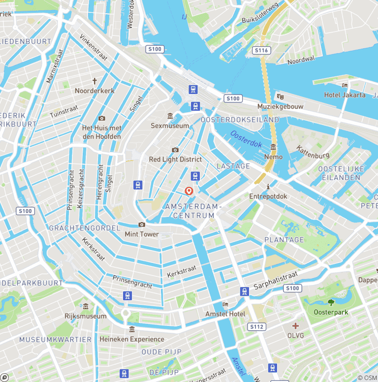 Map of Holland and its tulips
