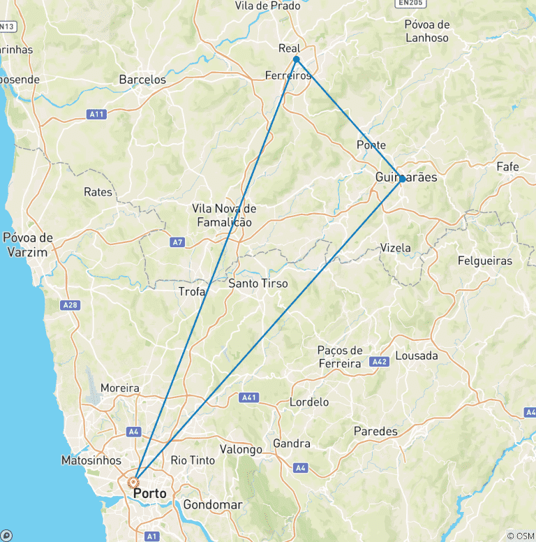 Map of Highlights of Portugal - 5 Days