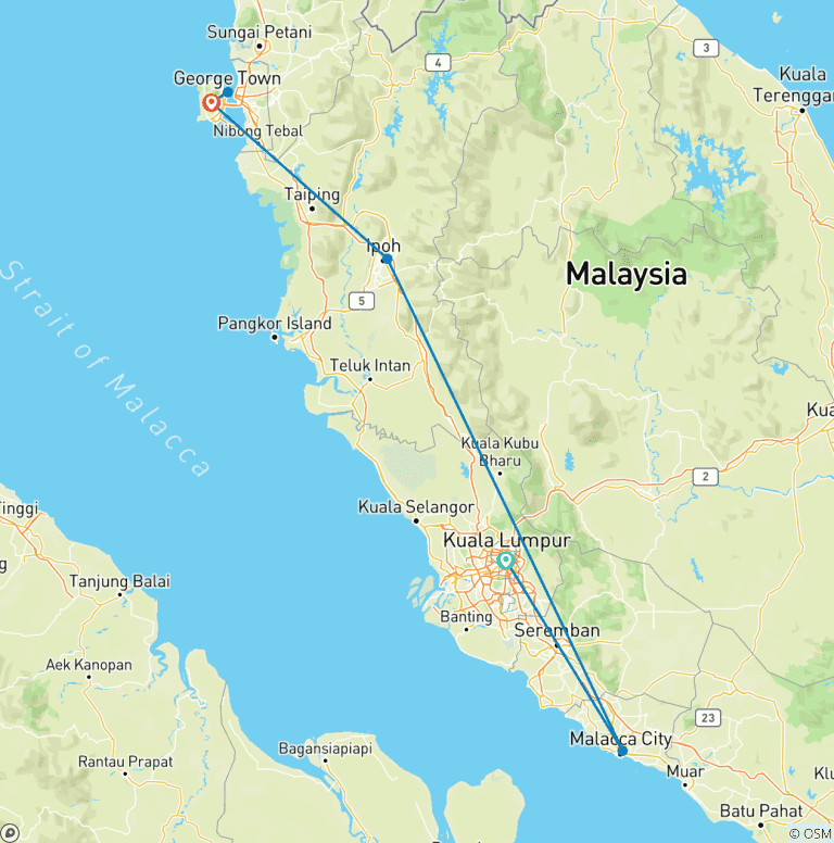 Map of Malaysia Up Close: From Streets to Peaks
