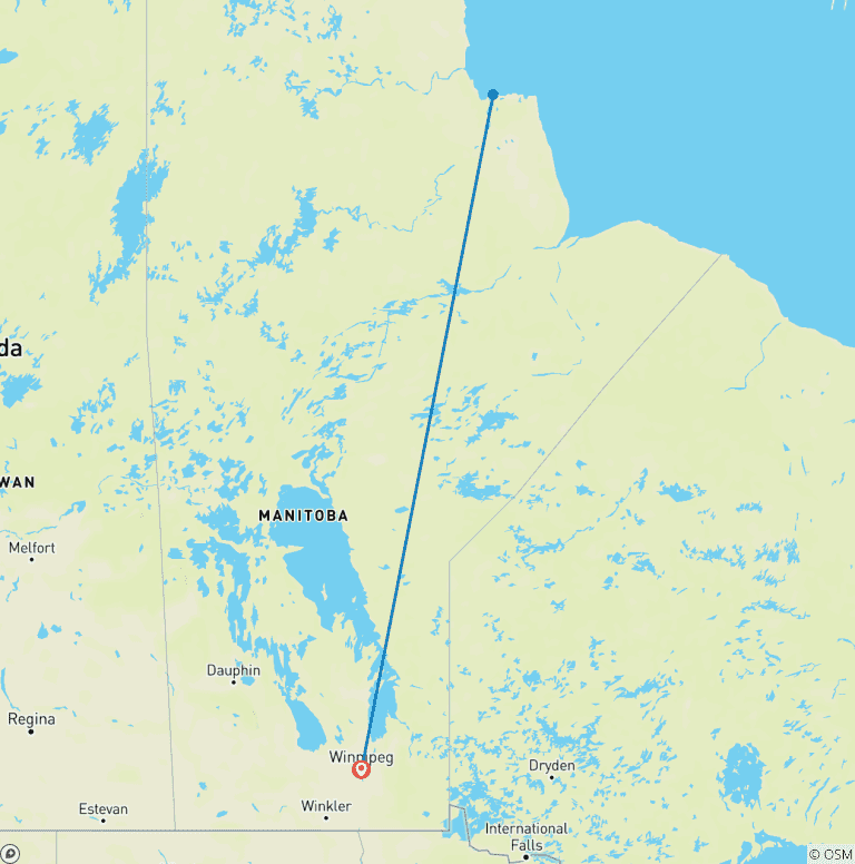 Map of Polar Bears in Churchill & the Tundra Buggy Lodge