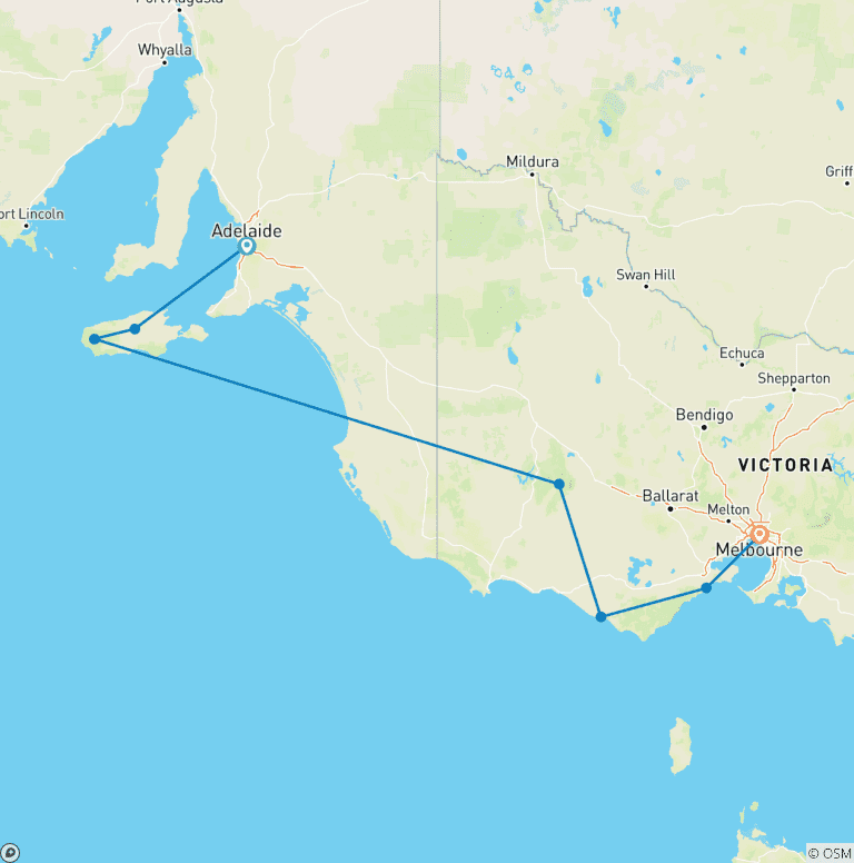 Map of South Australia Vanlife: Great Ocean Road & Golden Hours (including Port Campbell)