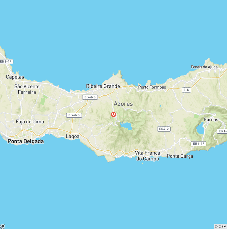 Map of 4 Day Sao Miguel Island.