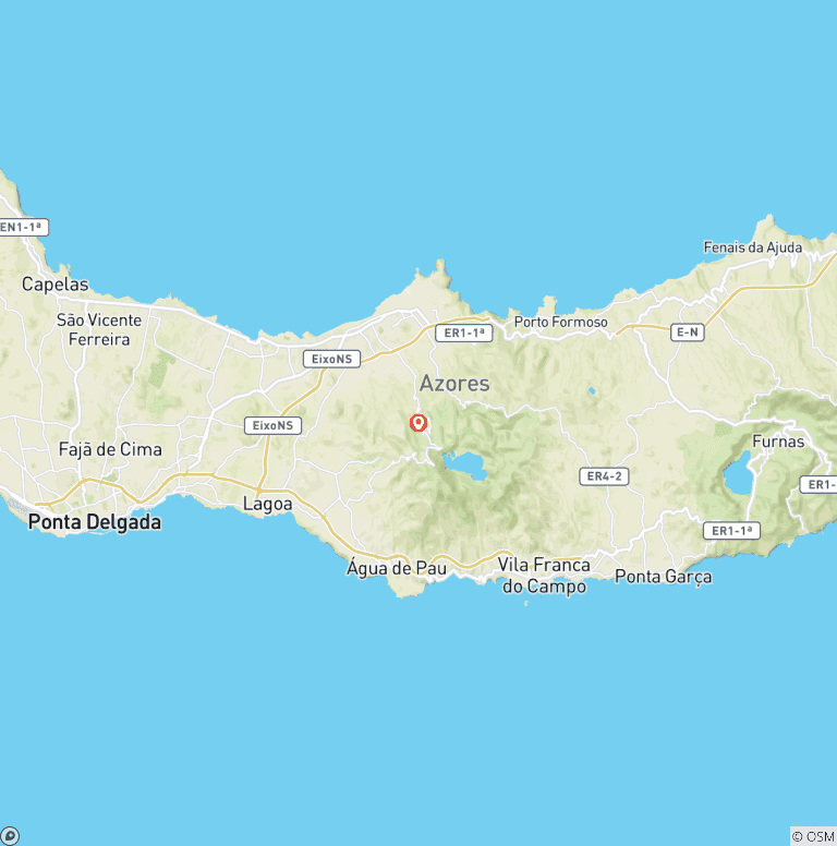 Map of 4 Day Sao Miguel Island.
